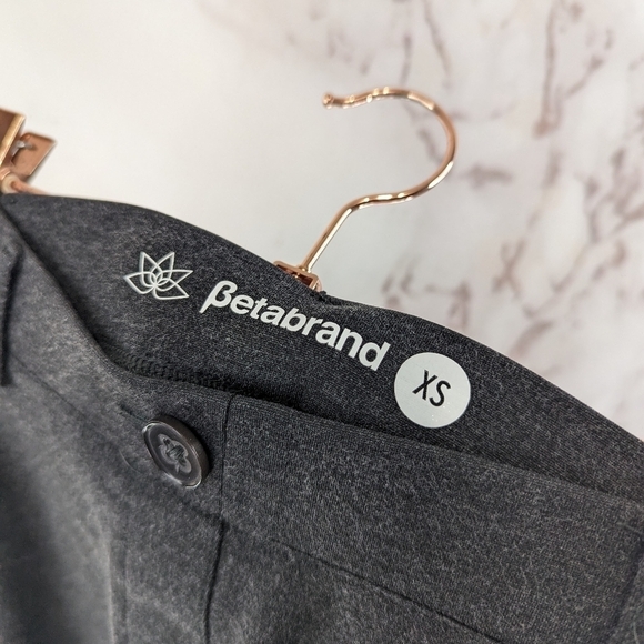 Betabrand Pant Womens XS X 30 Gray Mid Rise Straight Leg Heathered Reg - Picture 3 of 12